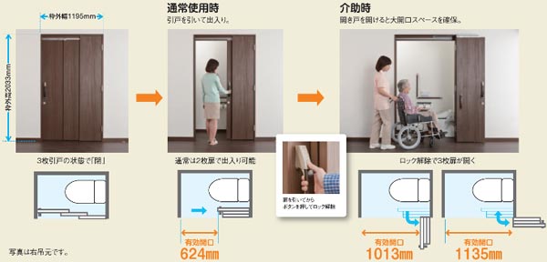 トイレドア　大建「ひきドア」